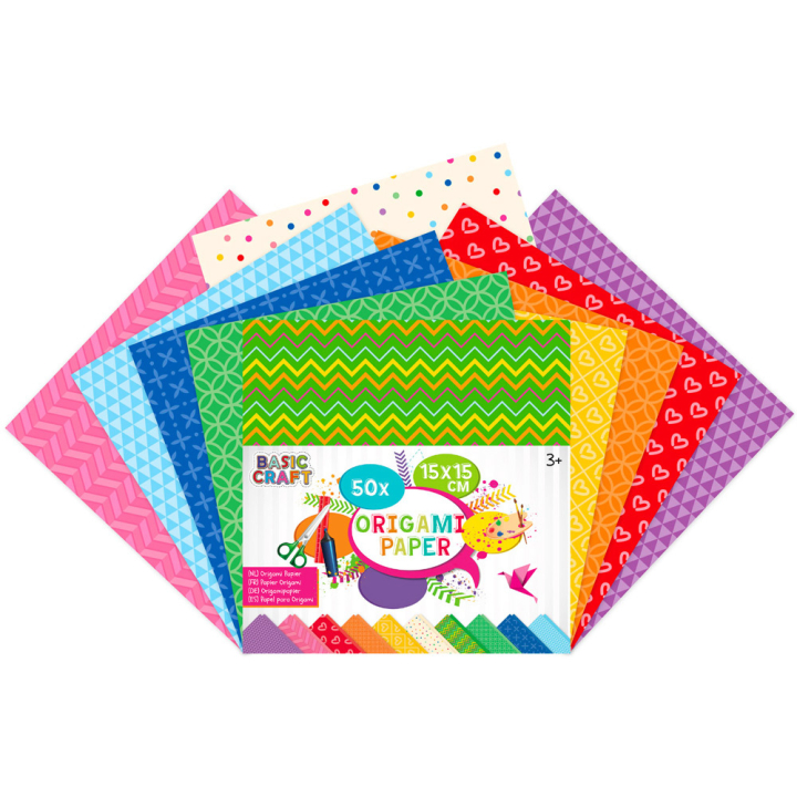 Origami paper 15cm 50-pack ryhmässä Paperit ja Lehtiöt / Taiteilijalehtiöt / Värillinen paperi @ Pen Store (129388)