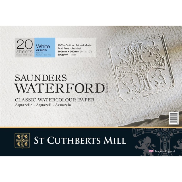 Saunders Waterford Akvarelliilehtiö Valkoinen CP/NOT 36x26 cm 300g