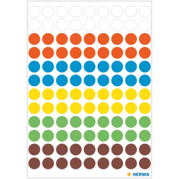 Pyöreät etiketit Ø8mm 540 kpl Colourmix ryhmässä Kids / Hauskaa oppimista / Stickers @ Pen Store (131885)