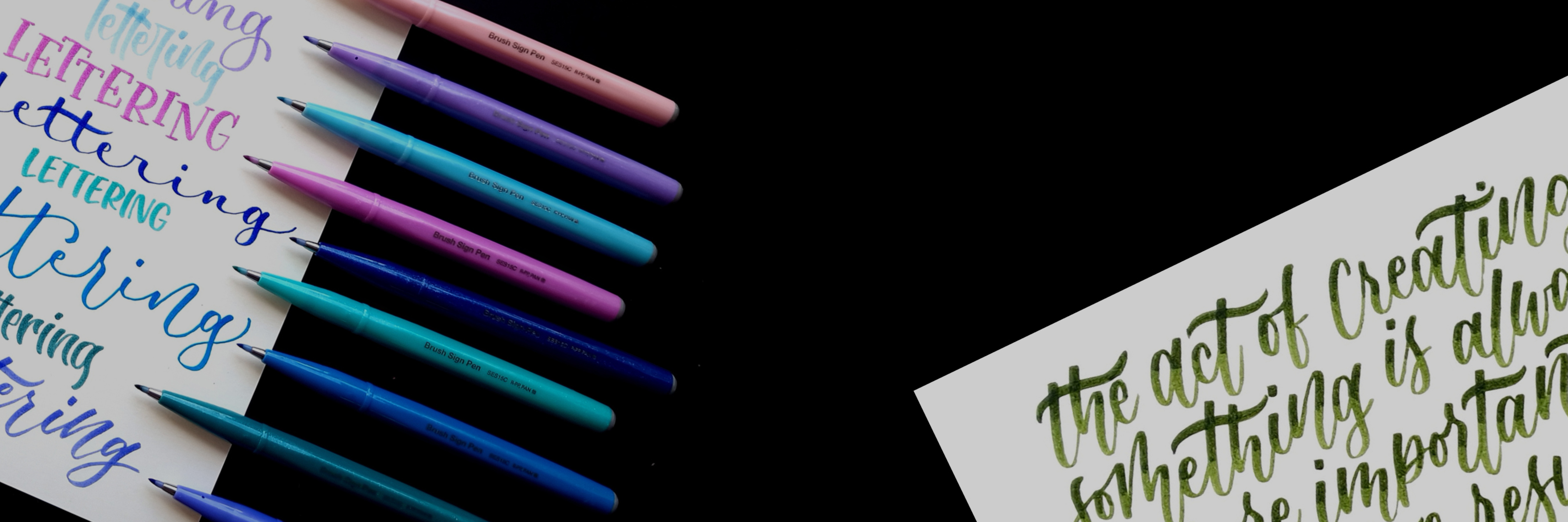Brush lettering viidessä helpossa vaiheessa