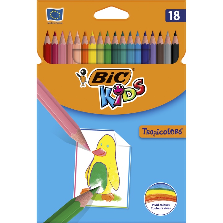 Kids Tropicolors Värikynät 18-setti (5 vuota+) ryhmässä Kids / Lastenkynät / Lasten värikynät @ Pen Store (100240)