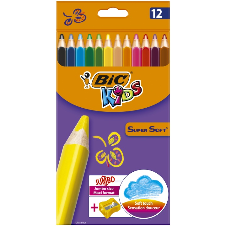 Kids Jumbo Värikynät 12-setti (2 vuotta +) ryhmässä Kids / Lastenkynät / Lasten värikynät @ Pen Store (100246)