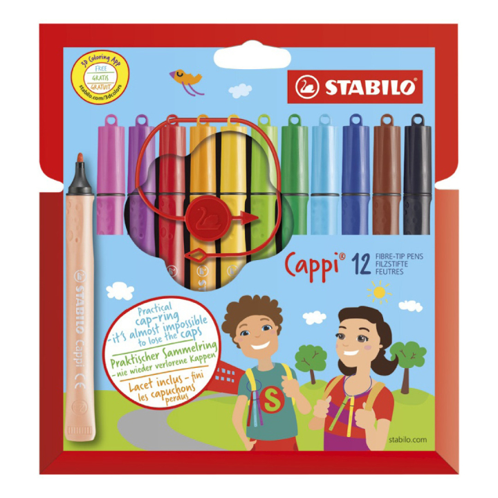 Cappi Tussikynä 12 kpl (6 vuotta +) ryhmässä Kids / Lastenkynät / Lasten tussit @ Pen Store (100264)