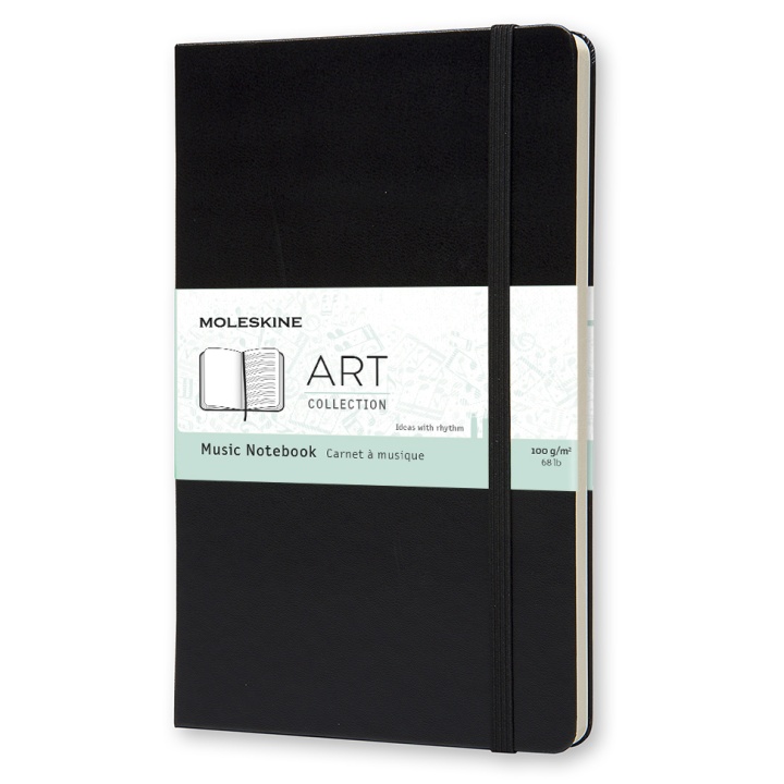 Art Music Notebook Large Musta ryhmässä Paperit ja Lehtiöt / Kirjoitus ja muistiinpanot / Muistikirjat @ Pen Store (100376)