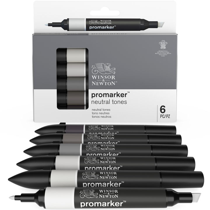 ProMarker 6-setti Neutral Grey tones ryhmässä Kynät / Taiteilijakynät / Tussit @ Pen Store (100541)