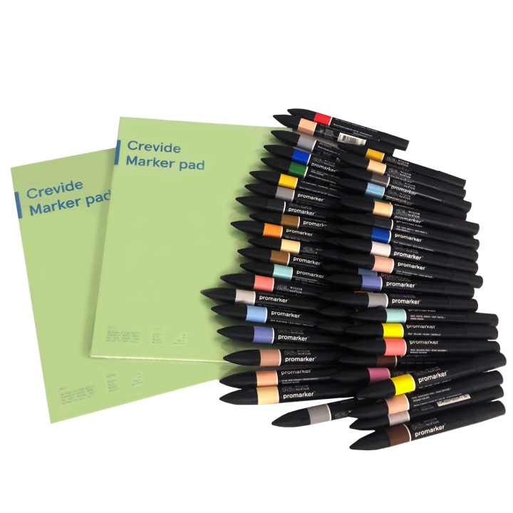ProMarker 50+ setti ryhmässä Kynät / Taiteilijakynät / Maalitussit @ Pen Store (100548)