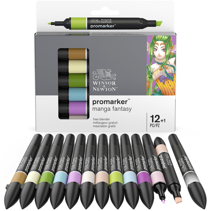 Promarker ProMarker 12-setti + blender (Manga Fantasy)