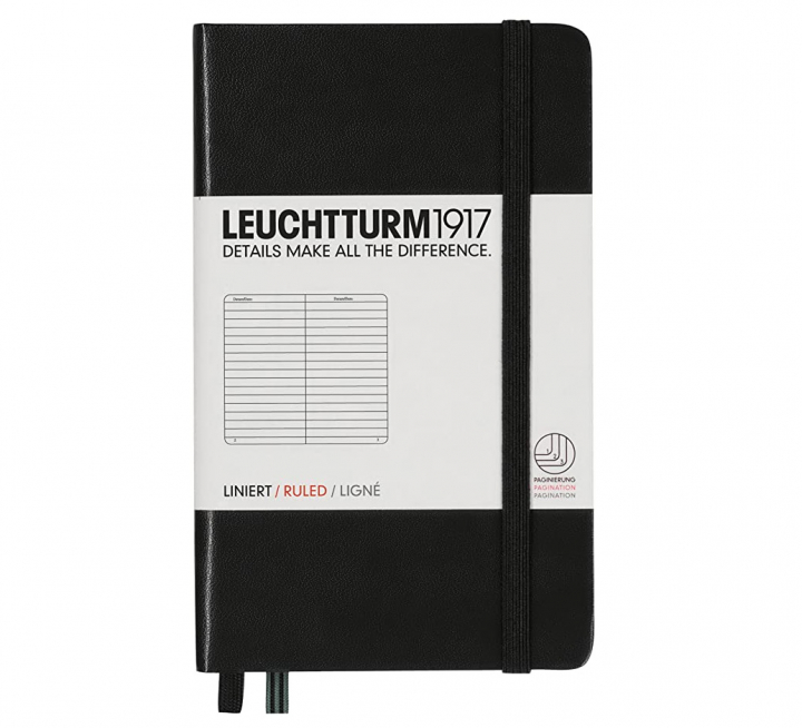 Notebook A6 Pocket Ruled Black ryhmässä Paperit ja Lehtiöt / Kirjoitus ja muistiinpanot / Muistikirjat @ Pen Store (100747)