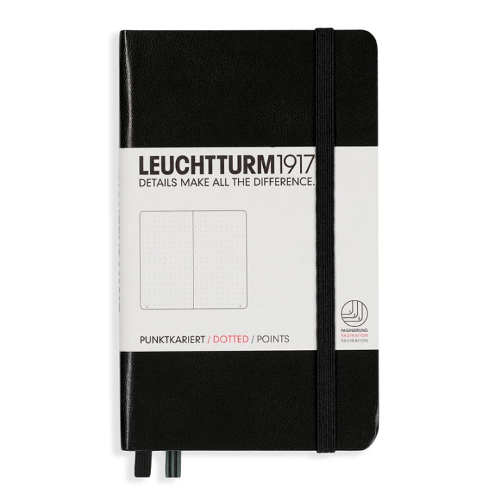 Notebook A6 Pocket Dotted Black ryhmässä Paperit ja Lehtiöt / Kirjoitus ja muistiinpanot / Muistikirjat @ Pen Store (100748)