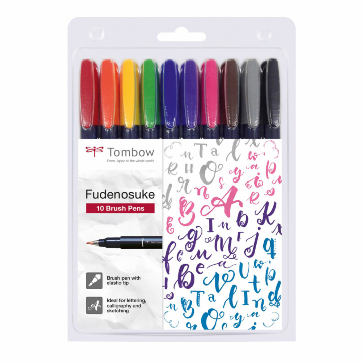 Kalligrafiakynä Fudenosuke Kova Sivellinkärki 10-setti ryhmässä Askartelu ja Harrastus / Kalligrafia / Letteringsetit @ Pen Store (101105)