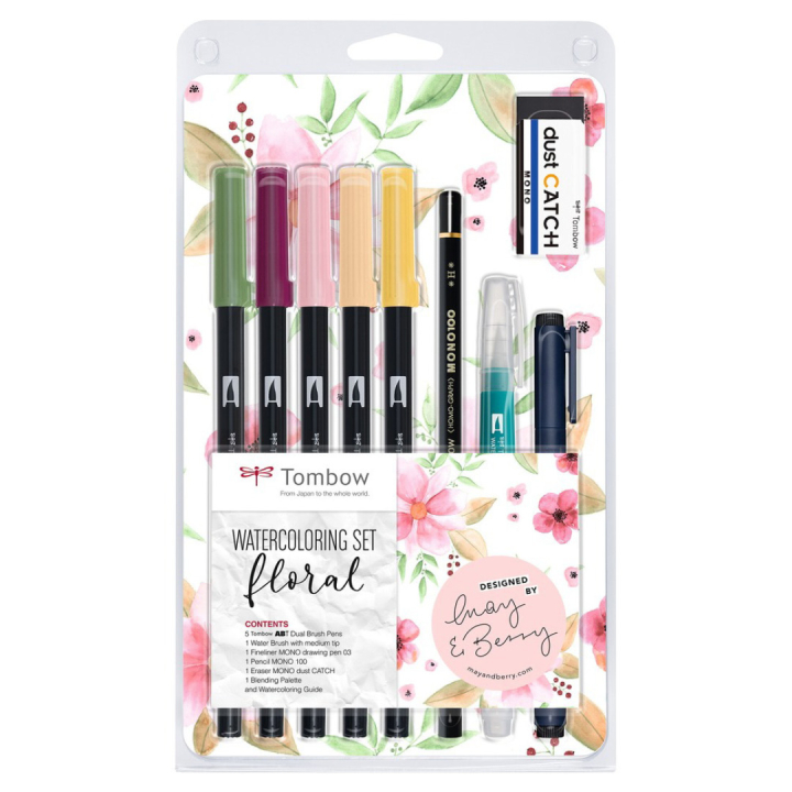 Akvarelli setti Floral ryhmässä Kynät / Taiteilijakynät / Sivellinkynät @ Pen Store (101263)
