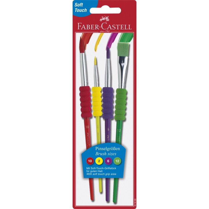 Sivellinsetti Soft Grip (3 vuota+) ryhmässä Kids / Lasten askartelu ja värit / Lasten pensselit @ Pen Store (101396)
