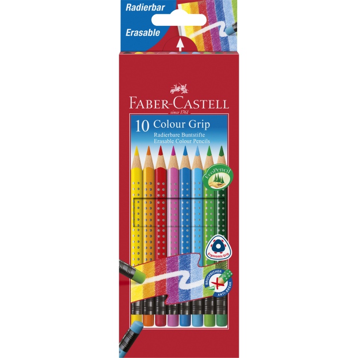 Colour Grip Pyyhittävät Värikynät 10-setti (3 vuota+) ryhmässä Kids / Lastenkynät / Lasten värikynät @ Pen Store (101397)