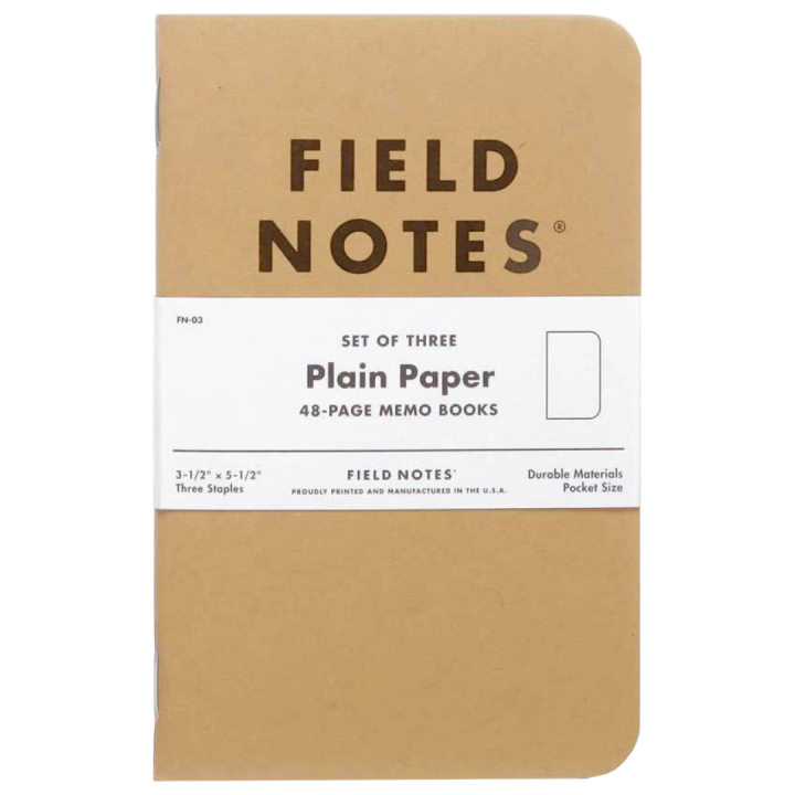 Memo Book Plain 3-pack ryhmässä Paperit ja Lehtiöt / Kirjoitus ja muistiinpanot / Muistikirjat @ Pen Store (101424)