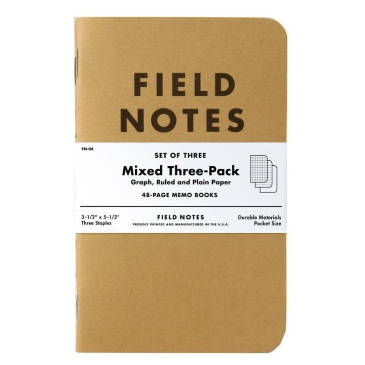 Memo Book Mixed 3-pack ryhmässä Paperit ja Lehtiöt / Kirjoitus ja muistiinpanot / Muistikirjat @ Pen Store (101426)