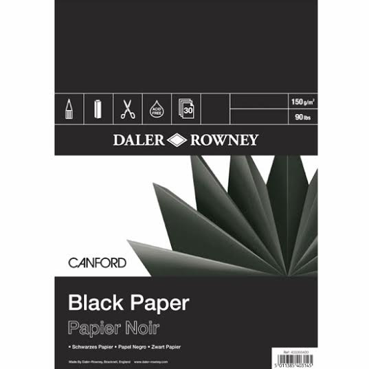 Black Paper A3 ryhmässä Paperit ja Lehtiöt / Taiteilijalehtiöt / Luonnos- ja piirustuslehtiöt @ Pen Store (101446)