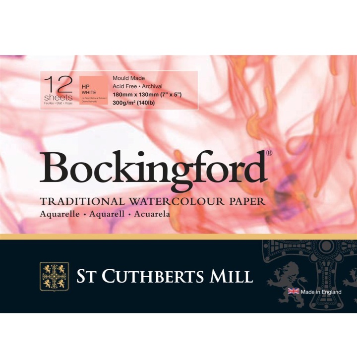 Bockingford Watercolour paper 300 g 180 x 130 mm HP ryhmässä Paperit ja Lehtiöt / Taiteilijalehtiöt / Akvarellilehtiöt @ Voorcrea (101489)