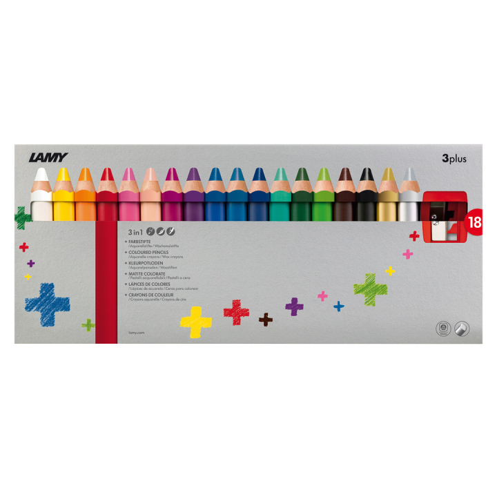 3plus Värikynät 18-setti (3 v+) ryhmässä Kids / Lastenkynät / Lasten värikynät @ Pen Store (101783)