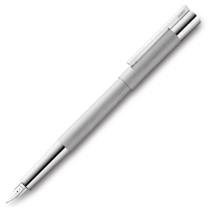 Scala Brushed Silver Fountain Pen ryhmässä Kynät / Fine Writing / Lahjakynät @ Pen Store (102033_r)