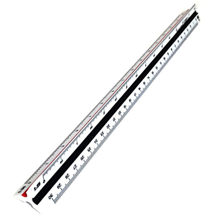 Asteikkomitta 30 cm 20-125 ryhmässä Askartelu ja Harrastus / Harrastustarvikkeet / Viivottimet / Asteikkomitta @ Pen Store (102250)