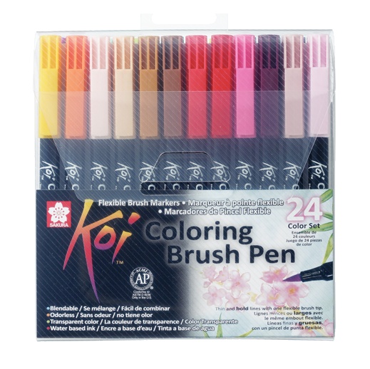 Koi Colouring Brush Pen 24-setti ryhmässä Kynät / Taiteilijakynät / Sivellintussit @ Pen Store (102307)