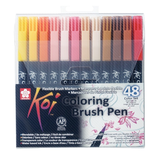 Koi Colouring Brush Pen 48-setti ryhmässä Kynät / Taiteilijakynät / Sivellintussit @ Pen Store (102308)