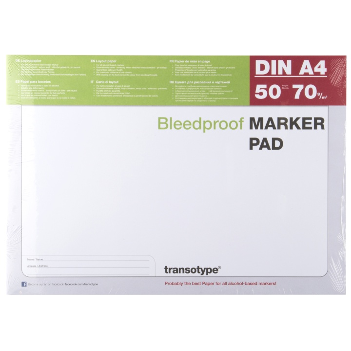 Marker Pad A4-pad ryhmässä Paperit ja Lehtiöt / Taiteilijalehtiöt / Marker-lehtiöt @ Pen Store (103279)