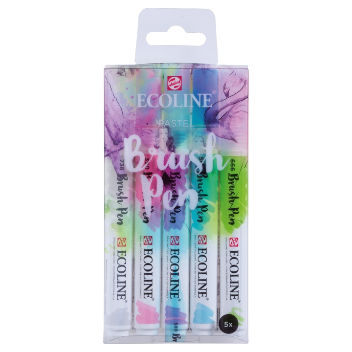 Brush Pen Pastelli 5-setti ryhmässä Kynät / Taiteilijakynät / Sivellintussit @ Pen Store (103709)