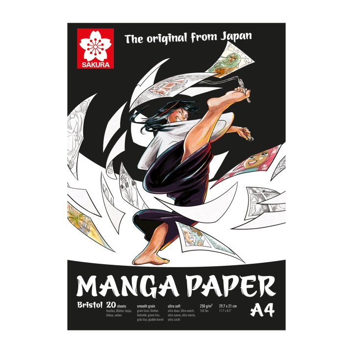 Manga Drawing Pad A4 ryhmässä Paperit ja Lehtiöt / Taiteilijalehtiöt / Luonnos- ja piirustuslehtiöt @ Pen Store (103849)