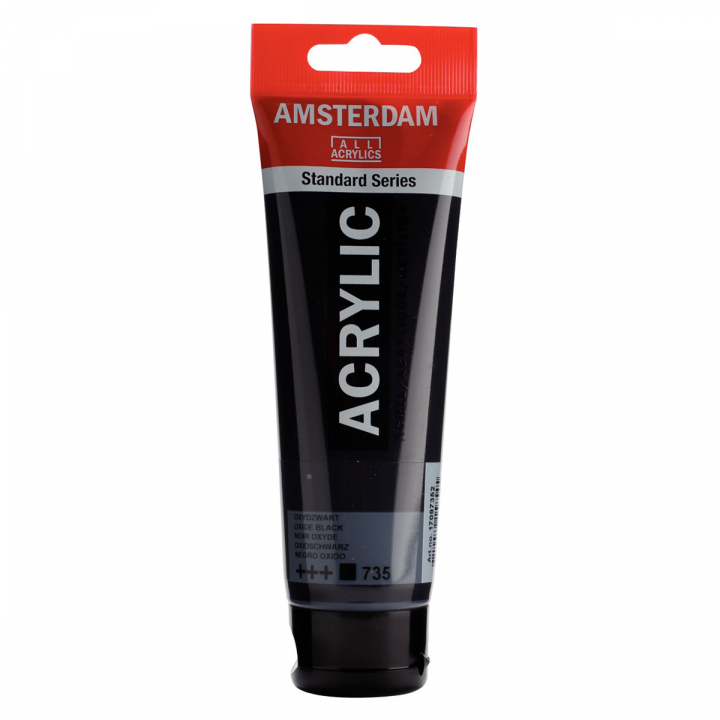 Akryylimaali 120 ml 735 Oxide Black ryhmässä Taiteilijatarvikkeet / Taiteilijavärit / Akryylivärit @ Pen Store (103942)