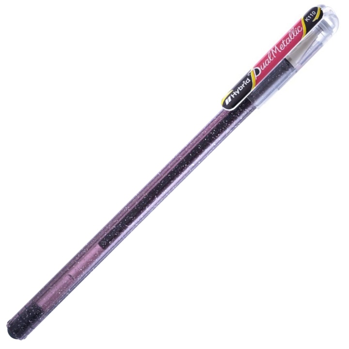 Dual Metallic Hybrid Geelikynä Black + Metallic Red ryhmässä Kynät / Kirjoittaminen / Geelikynät @ Pen Store (104615)