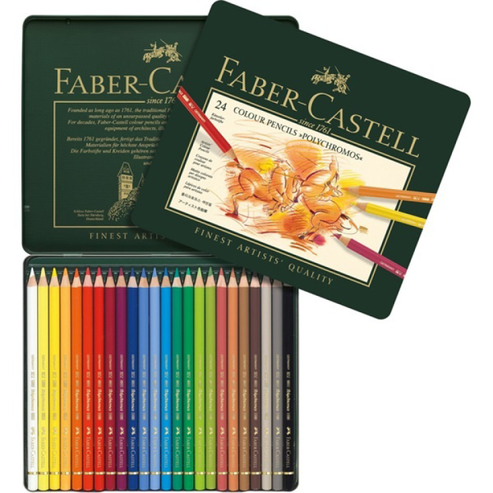 Värikynät Polychromos 24-setti ryhmässä Kynät / Taiteilijakynät / Värikynät @ Pen Store (105075)