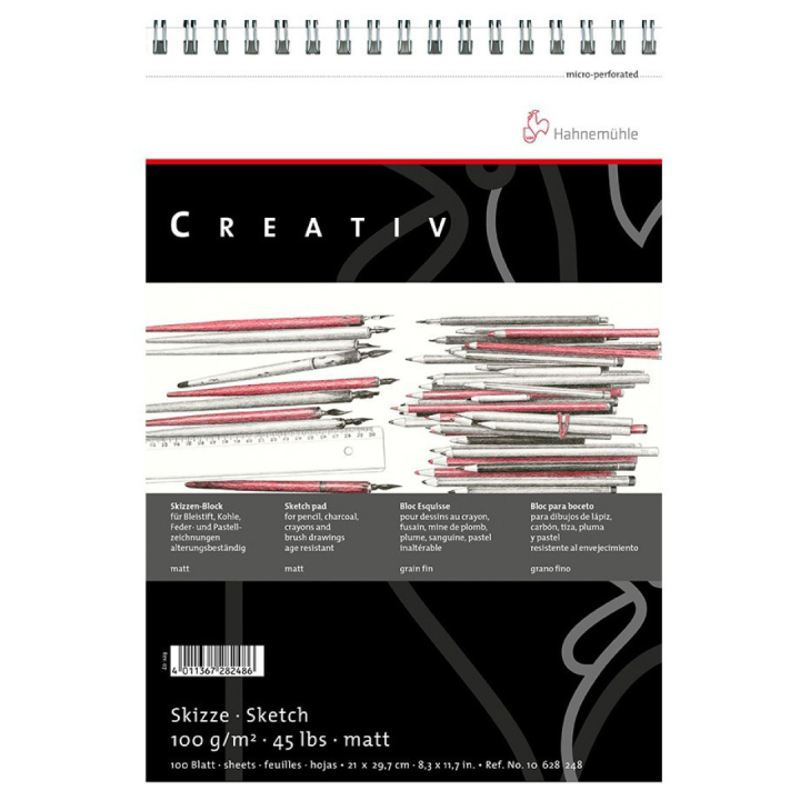 Creativ Luonnoslehtiö A4 ryhmässä Paperit ja Lehtiöt / Taiteilijalehtiöt / Luonnos- ja piirustuslehtiöt @ Pen Store (105159)