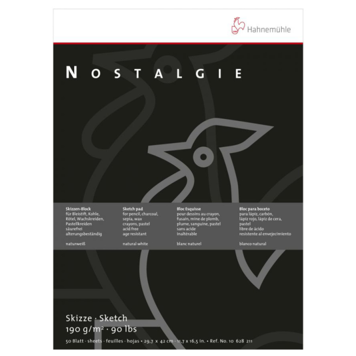 Nostalgie Sketch pad A3 ryhmässä Paperit ja Lehtiöt / Taiteilijalehtiöt / Luonnos- ja piirustuslehtiöt @ Pen Store (105162)