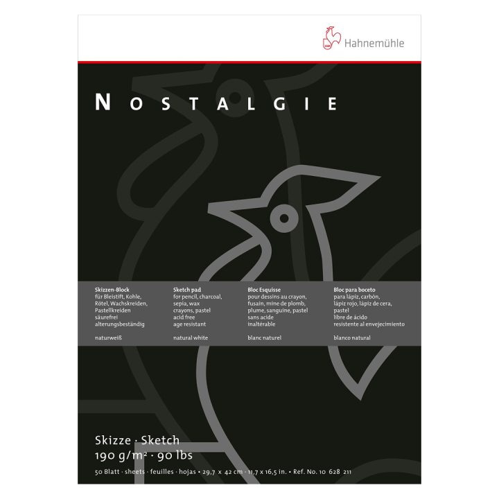 Nostalgie Sketch pad A5 ryhmässä Paperit ja Lehtiöt / Taiteilijalehtiöt / Luonnos- ja piirustuslehtiöt @ Pen Store (105164)