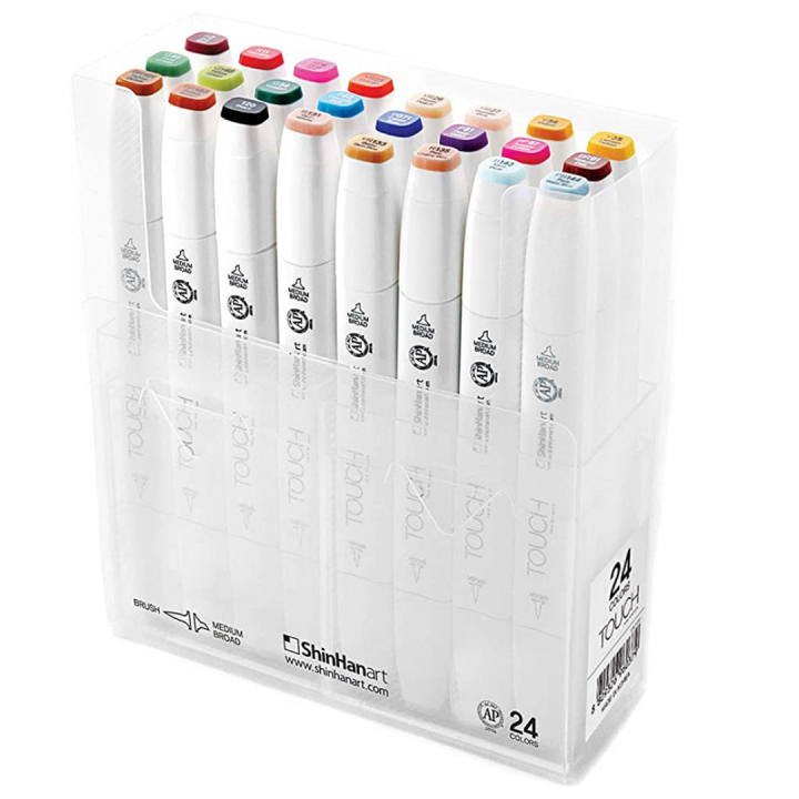 Twin Brush Marker 24-setti ryhmässä Kynät / Taiteilijakynät / Maalitussit @ Pen Store (105316)
