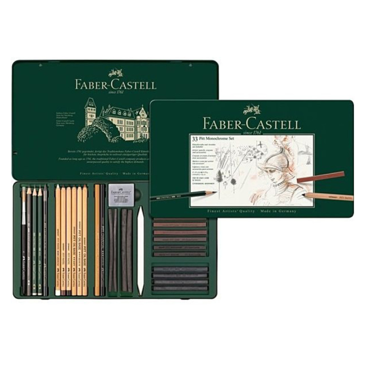 PITT Monochrome 33-setti ryhmässä Taiteilijatarvikkeet / Liidut ja lyijyt / Grafiitti ja lyijyt @ Pen Store (105978)