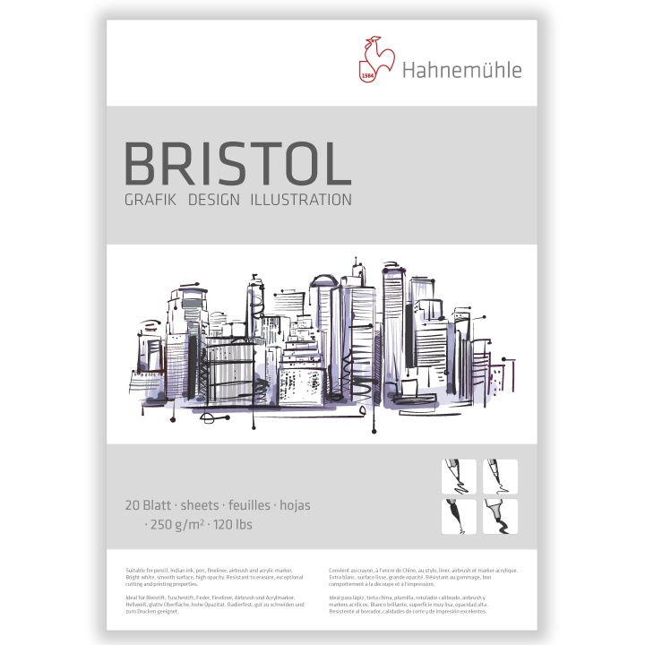Bristol Paper A3 ryhmässä Paperit ja Lehtiöt / Taiteilijalehtiöt / Luonnos- ja piirustuslehtiöt @ Pen Store (106117)