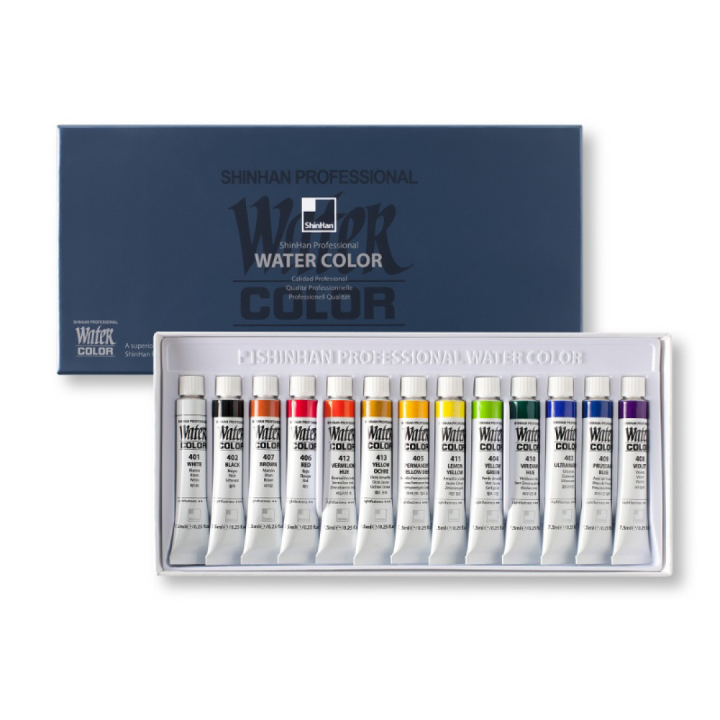 Akvarelliiväri PRO 7.5ml 13-setti ryhmässä Taiteilijatarvikkeet / Taiteilijavärit / Akvarellivärit / Vesiväri tuubissa @ Pen Store (107246)