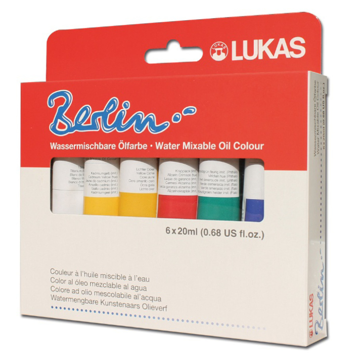 Berlin Öljyväri (vesiliukoinen) Aloitus 20 ml 6-setti ryhmässä Taiteilijatarvikkeet / Taiteilijavärit / Öljyvärit @ Pen Store (107249)