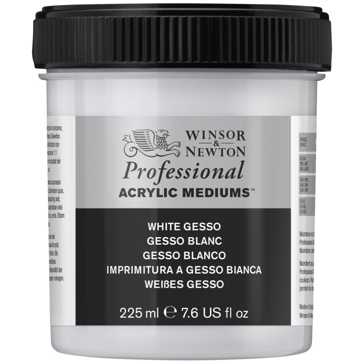 Professional AA Valkoinen Gesso 225 ml ryhmässä Taiteilijatarvikkeet / Maalausnesteet ja lakat / Gesso ja pohjamaalit @ Pen Store (107495)