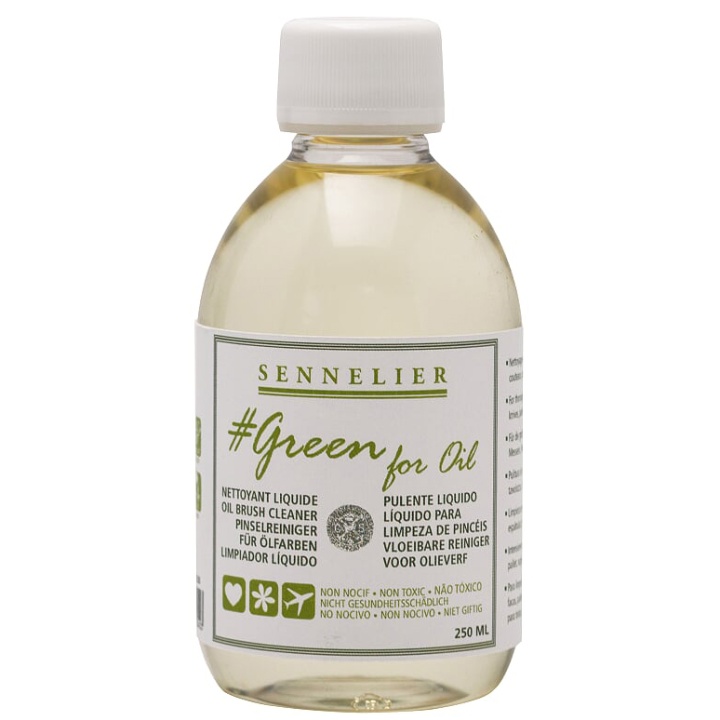 Green For Oil Brush Cleaner 250 ml ryhmässä Taiteilijatarvikkeet / Maalausnesteet ja lakat / Maalinesteet öljyväreille @ Pen Store (107521)