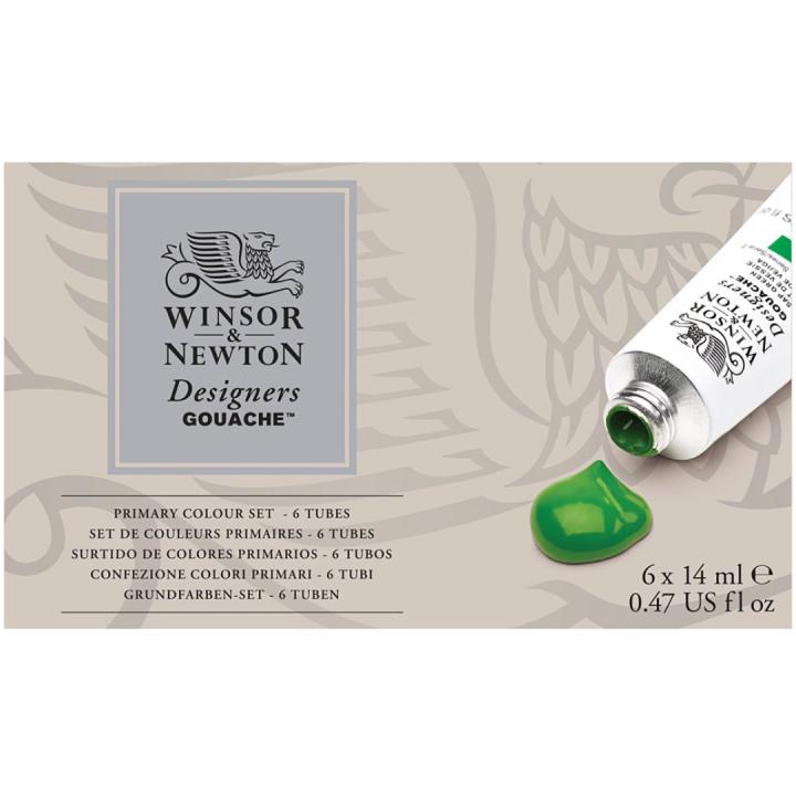 Guassiväri Primary setti 6x14 ml ryhmässä Taiteilijatarvikkeet / Taiteilijavärit / Guassivärit @ Pen Store (108510)