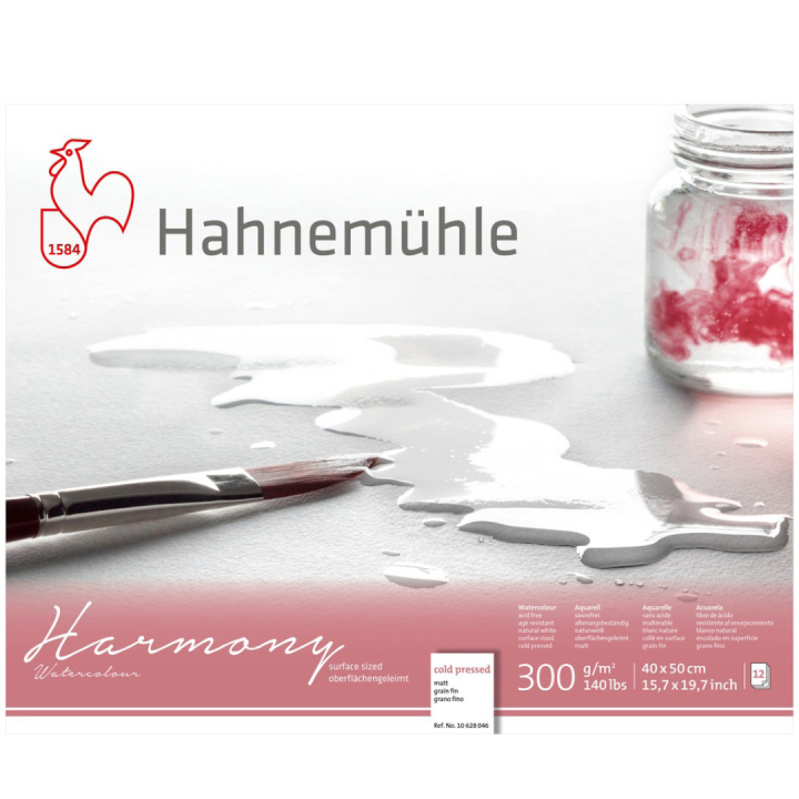 Akvarelliipaperi Harmony CP 300g Matta 40×50cm ryhmässä Paperit ja Lehtiöt / Taiteilijalehtiöt / Akvarellipaperit @ Pen Store (108749)