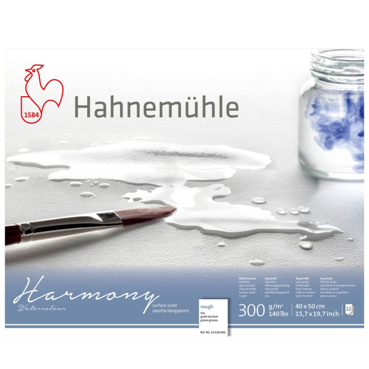 Watercolour Paper Harmony Rough 300g 40x50cm ryhmässä Paperit ja Lehtiöt / Taiteilijalehtiöt / Akvarellipaperit @ Pen Store (108755)