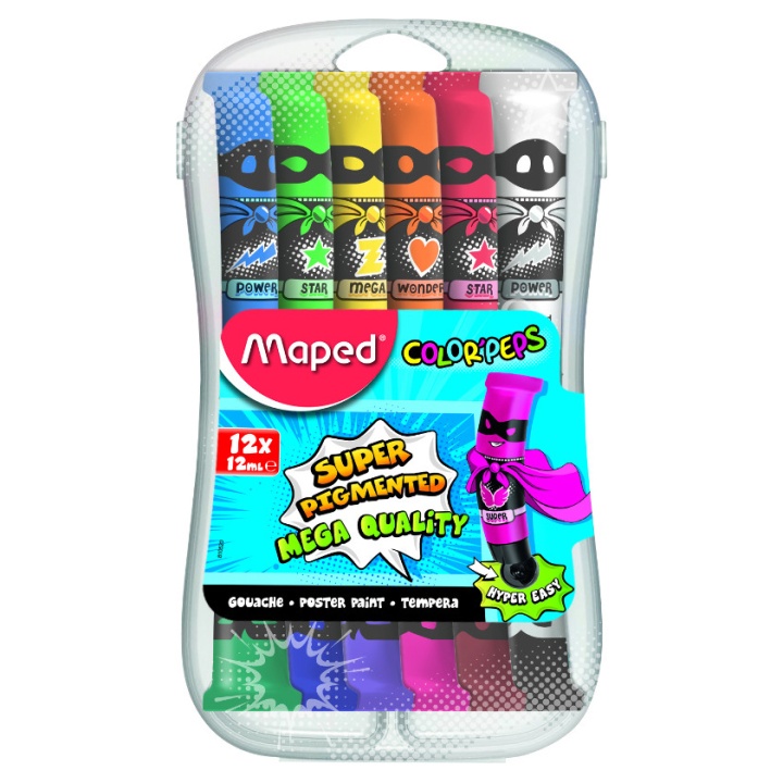 Color Peps Guassiväri Tuubit 12 x 12 ml (3 vuota+) ryhmässä Kids / Lasten askartelu ja värit / Lasten värit @ Pen Store (108760)