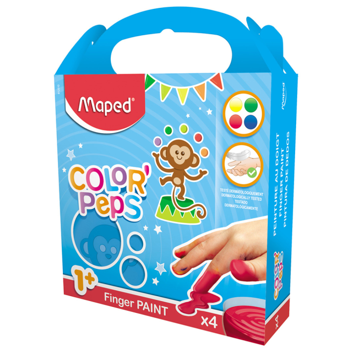 Color Peps Sormiväri 4-setti 80 g (1 vuota+) ryhmässä Kids / Lasten askartelu ja värit / Lasten maali / Sormivärit @ Pen Store (108764)