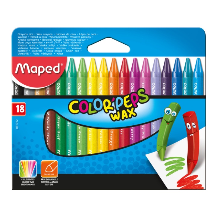 Color Peps Vahaliidut 18-setti (3 vuota+) ryhmässä Kids / Lastenkynät / Lasten liidut @ Pen Store (108774)