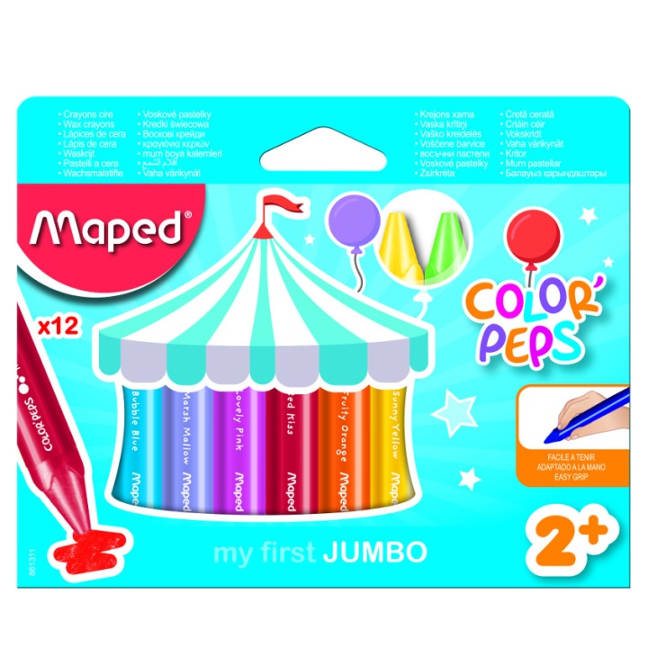 Color Peps Vahaliidut 12-setti Jumbo (2 vuota+) ryhmässä Kids / Lastenkynät / Lasten liidut @ Pen Store (108775)