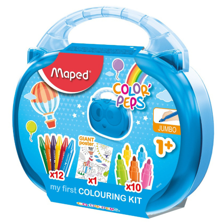 Color Peps Värikynät & Vahaliidut 22-setti + Juliste (1 vuota+) ryhmässä Kids / Lastenkynät / Lasten tussit @ Pen Store (108777)